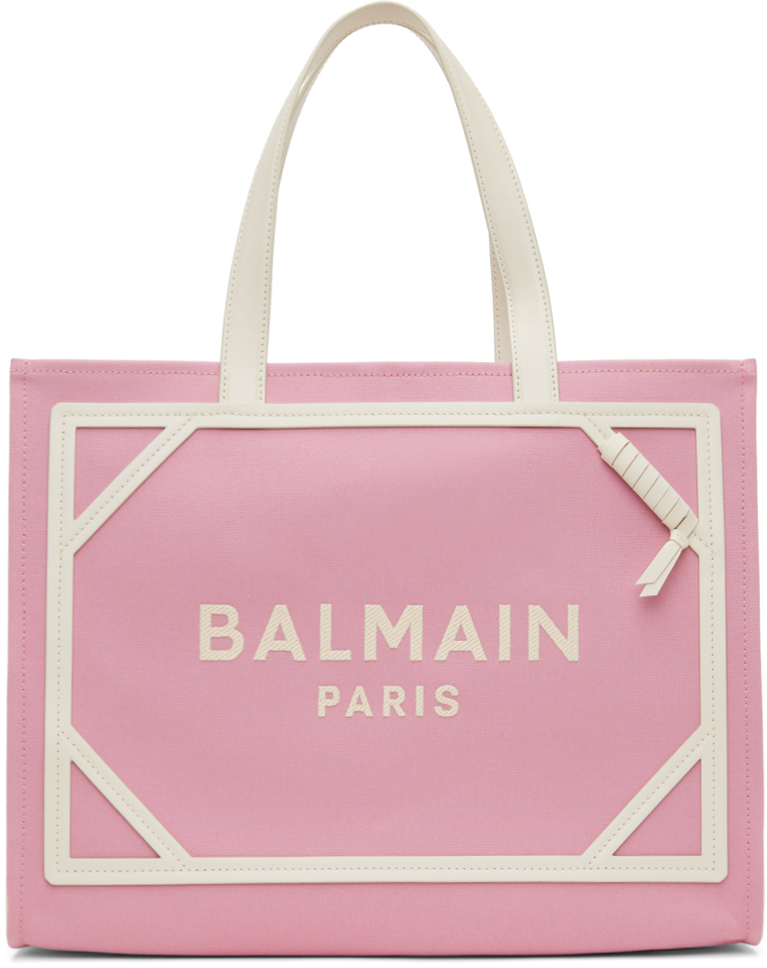 Pink B-Army Medium Tote by Balmain on Sale