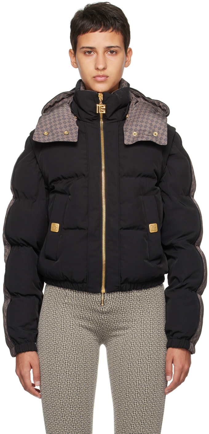 Brown Hooded Puffer Jacket