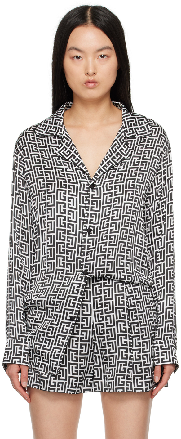 Chemise Balmain Homme Gris – Taille 2/38 (Regular), Manches Longues, état Très Bon