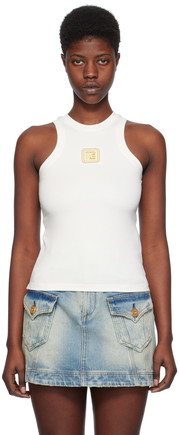 Débardeur Balmain Authentique 100% Lin - Taille 36 - Neuf Jamais Porté - Couleur Jaune
