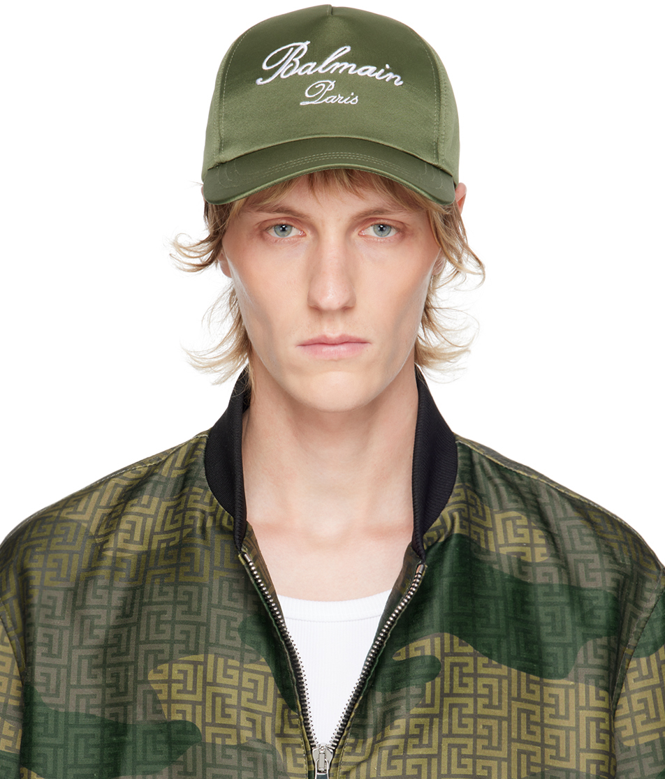 Green Embroidered Cap