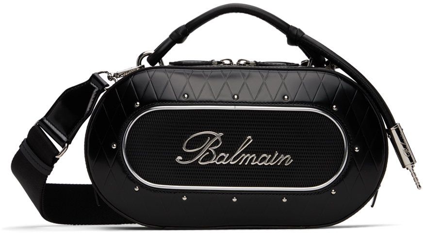 Shop Balmain Black Radio Bag In 0pa Noir