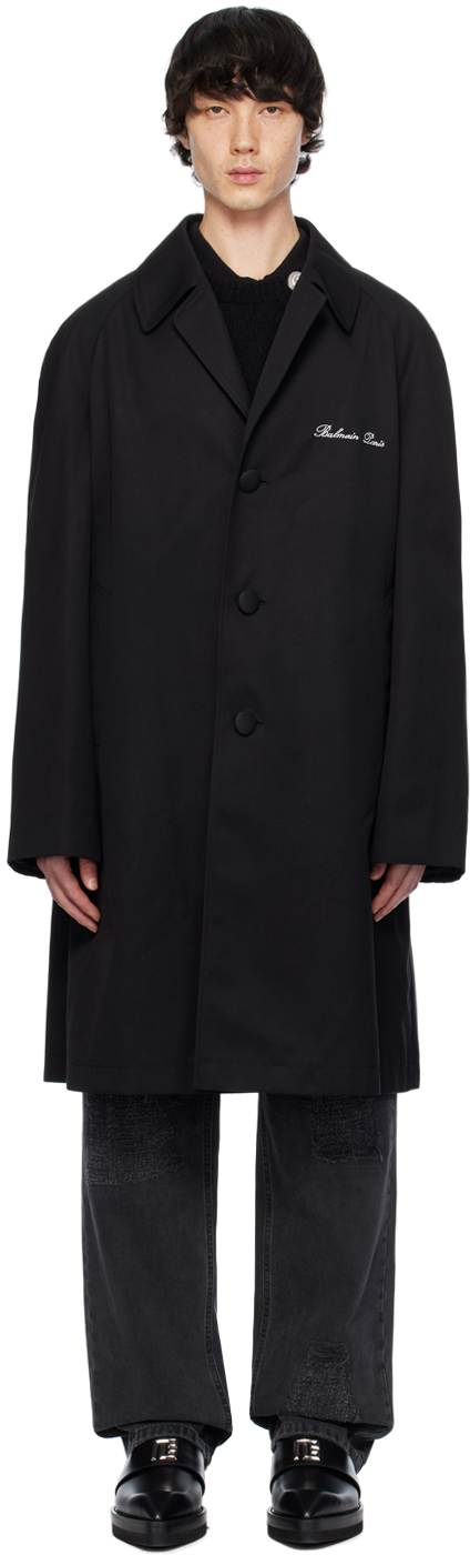 Black Embroidered Coat