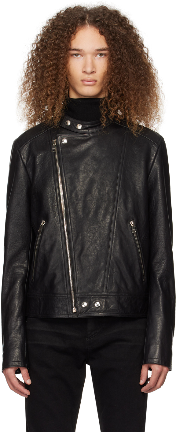 Black Zip Leather Jacket