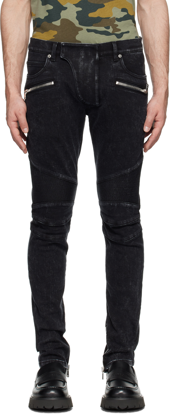 Black Slim-Fit Jeans by Balmain on Sale