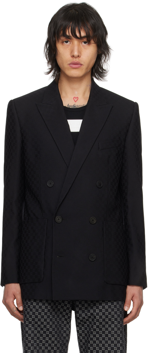 Black Monogram Jacquard Blazer