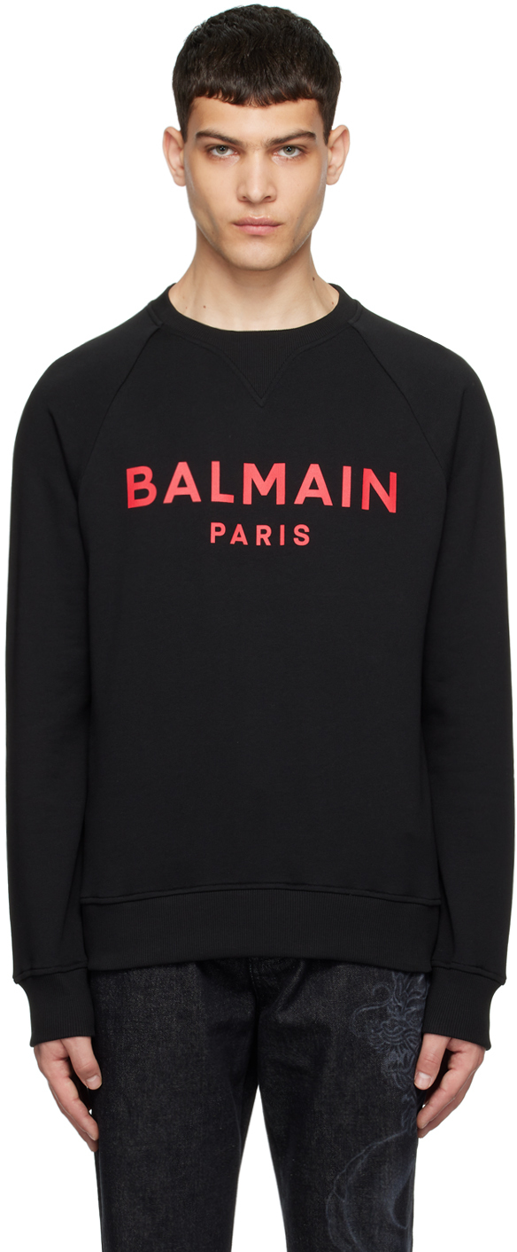 Black Paris Print Sweatshirt