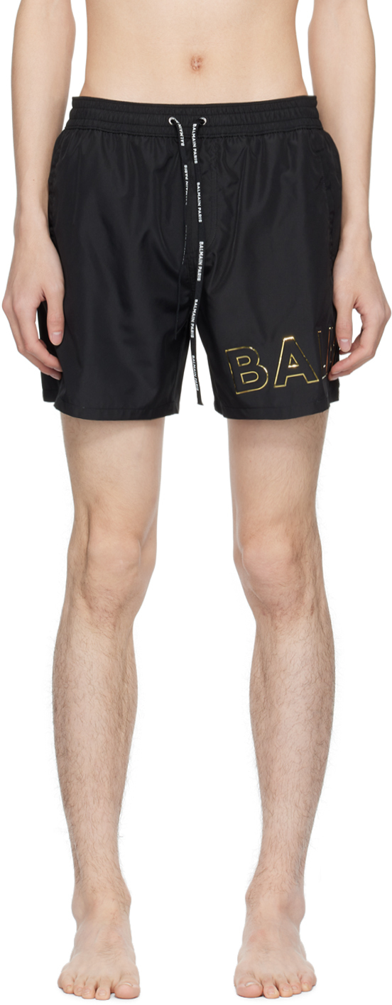 BALMAIN】オールオーバー ロゴプリント スイムショーツ