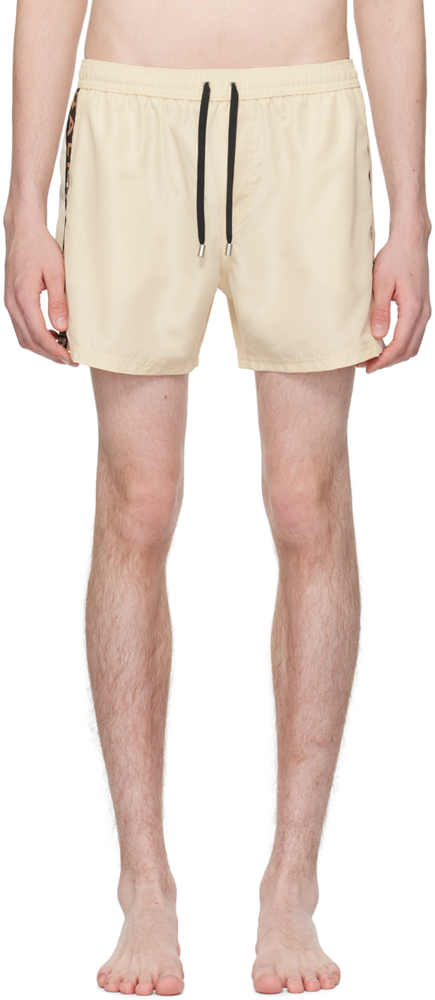Off-White Embroidered Swim Shorts