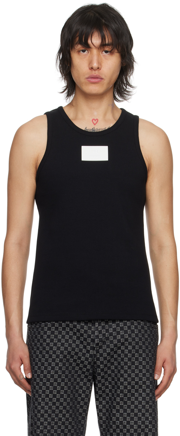 Black 'Main Lab' Tank Top by Balmain on Sale