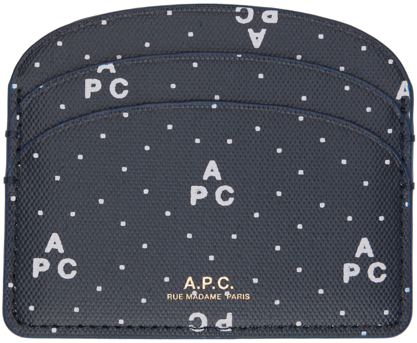 【関税込み】A.P.C. ネイビー Demi-Lune カードケース A.P.C.のネイビー Demi-Lune カードケースがセール中
