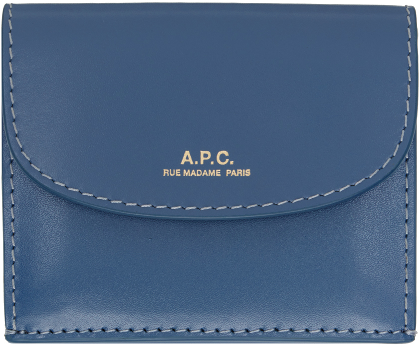 A.P.C. Blue Gen ve Trifold Wallet SSENSE