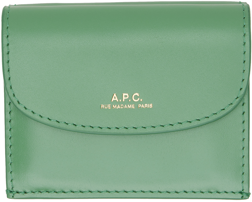 A.P.C. コンパクト 財布 グリーン A.P.C. 二つ折り財布 グリーン