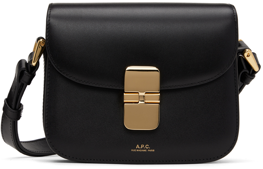 A.P.C.: Black Mini Grace Bag | SSENSE Canada
