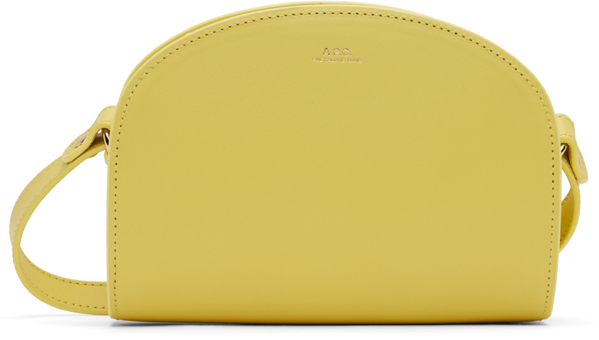 Shop Apc Yellow Demi-lune Mini Bag In Dai Sunshine