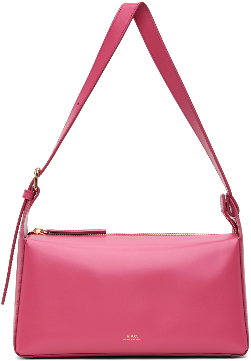 Shop Apc Pink Virginie Baguette Bag In Fah Fuschia