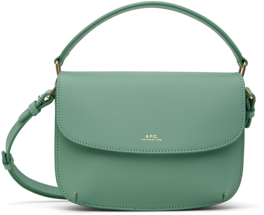 Shop Apc Green Sarah Shoulder Mini Bag In Kaz Jade