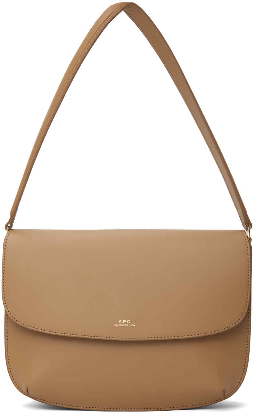 Tan Sarah Shoulder Bag by A.P.C. on Sale