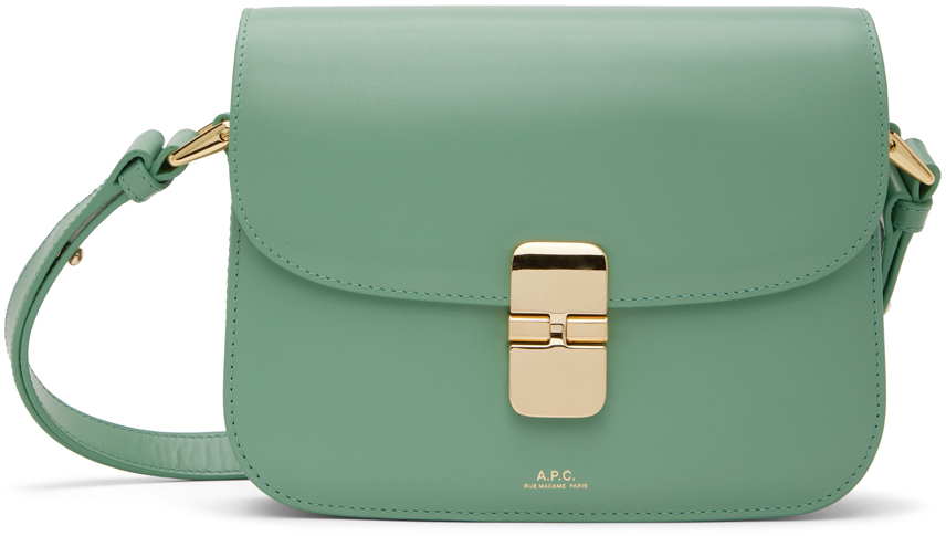 Shop Apc Green Grace Small Bag In Kaz Jade