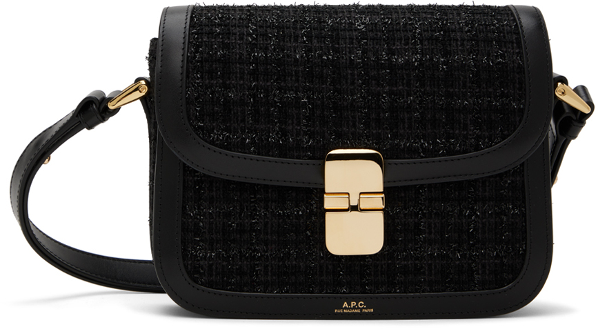 Shop Apc Black Grace Small Bag In Lzz Black