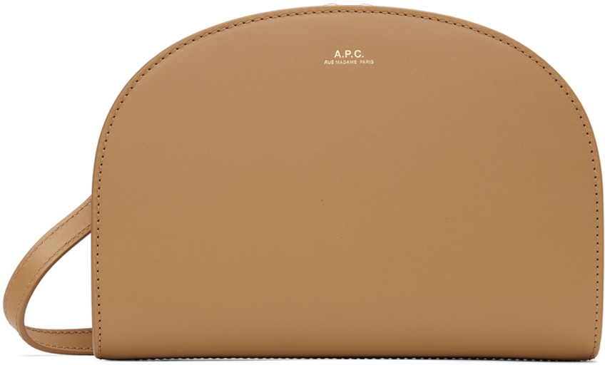 Tan Demi-lune Clutch By A.p.c. On Sale