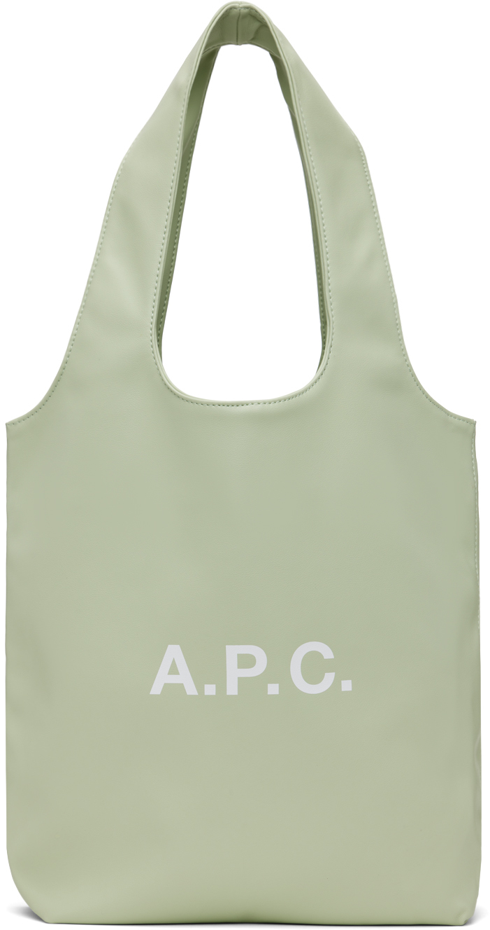 A.P.C.: グリーン スモール Ninon トートバッグ | SSENSE 日本