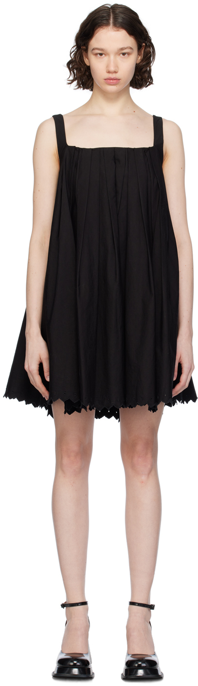 Black Pleated Minidress