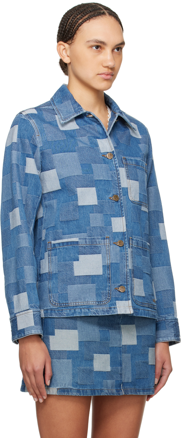 APC INDIGO SILVA DENIM JACKET