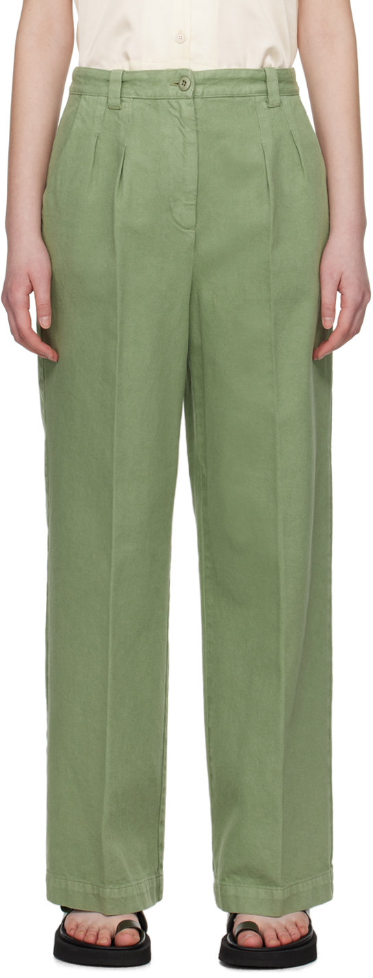 A.P.C. Green Tressie Trousers