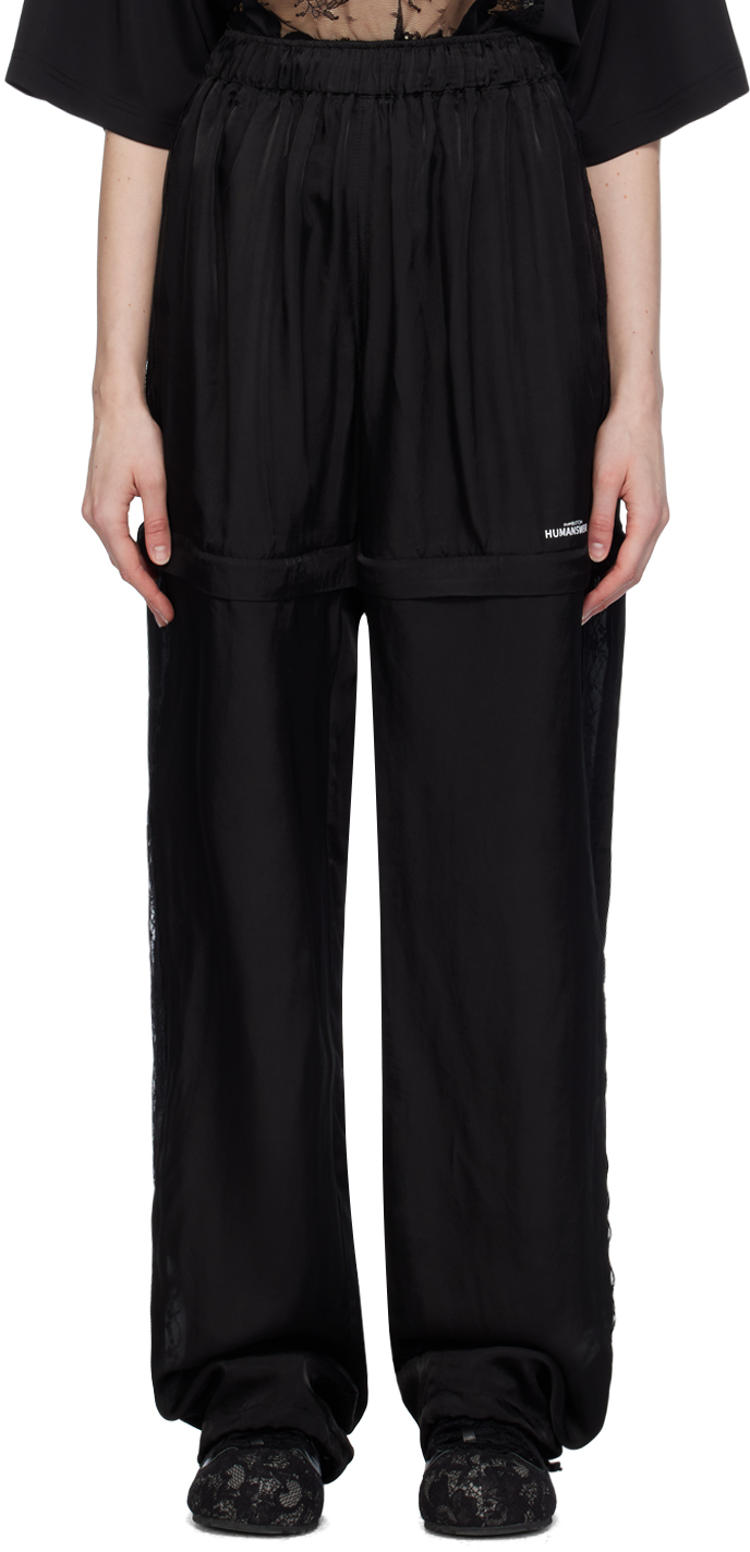Pushbutton Black Lace Track Trousers