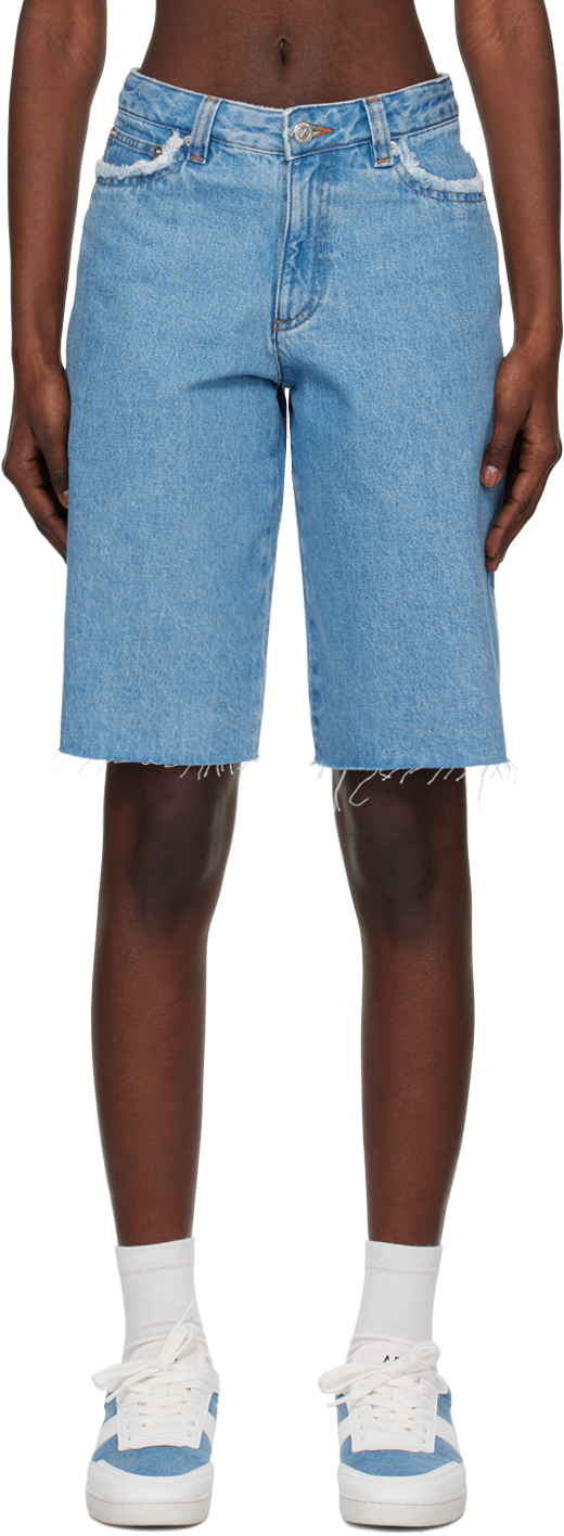 Blue Beverly Denim Shorts