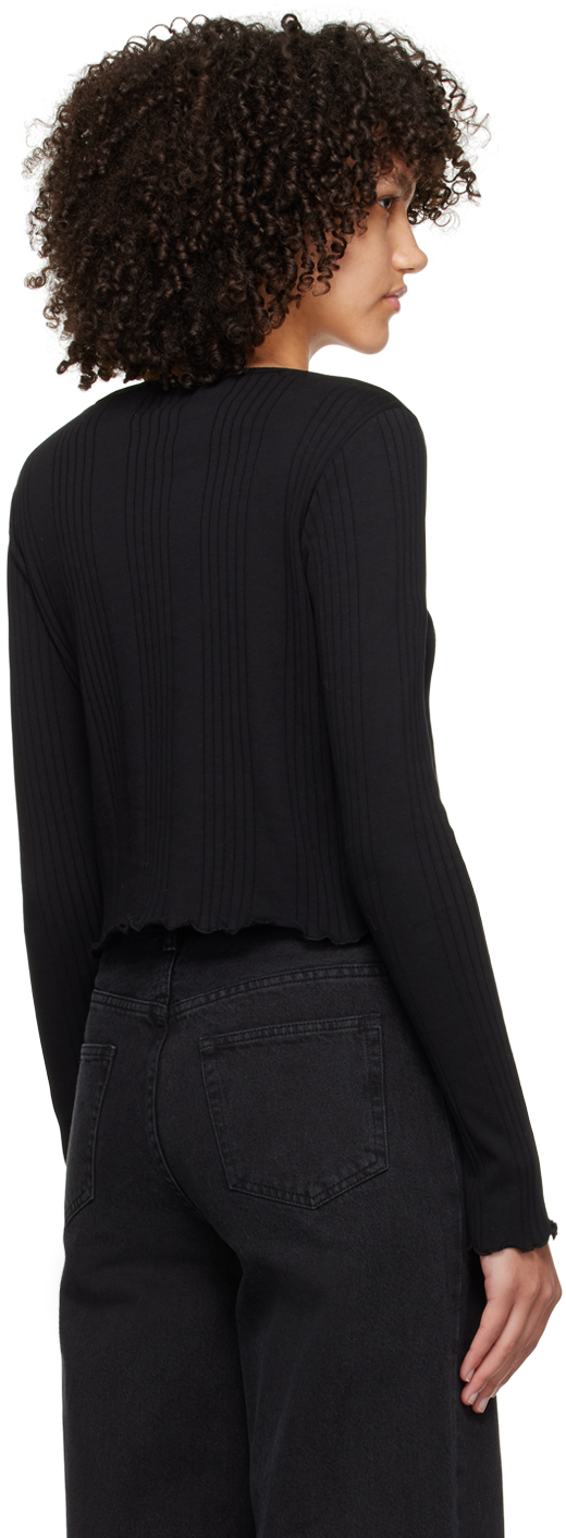 Apc Black Lettuce Edge Cardigan In Lzz Black