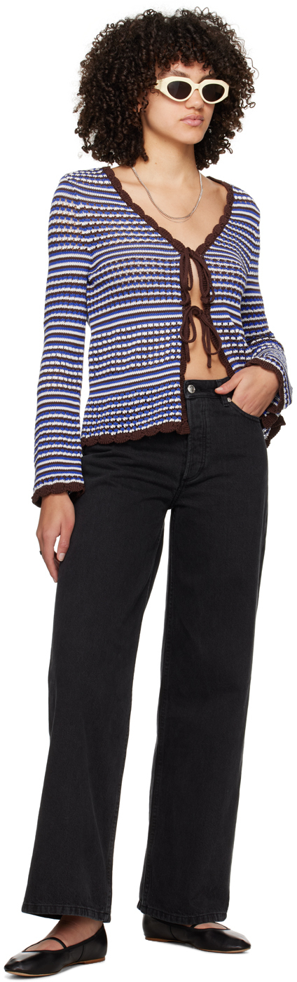 Apc Manae Cotton Knit Cardigan In Caa Brown