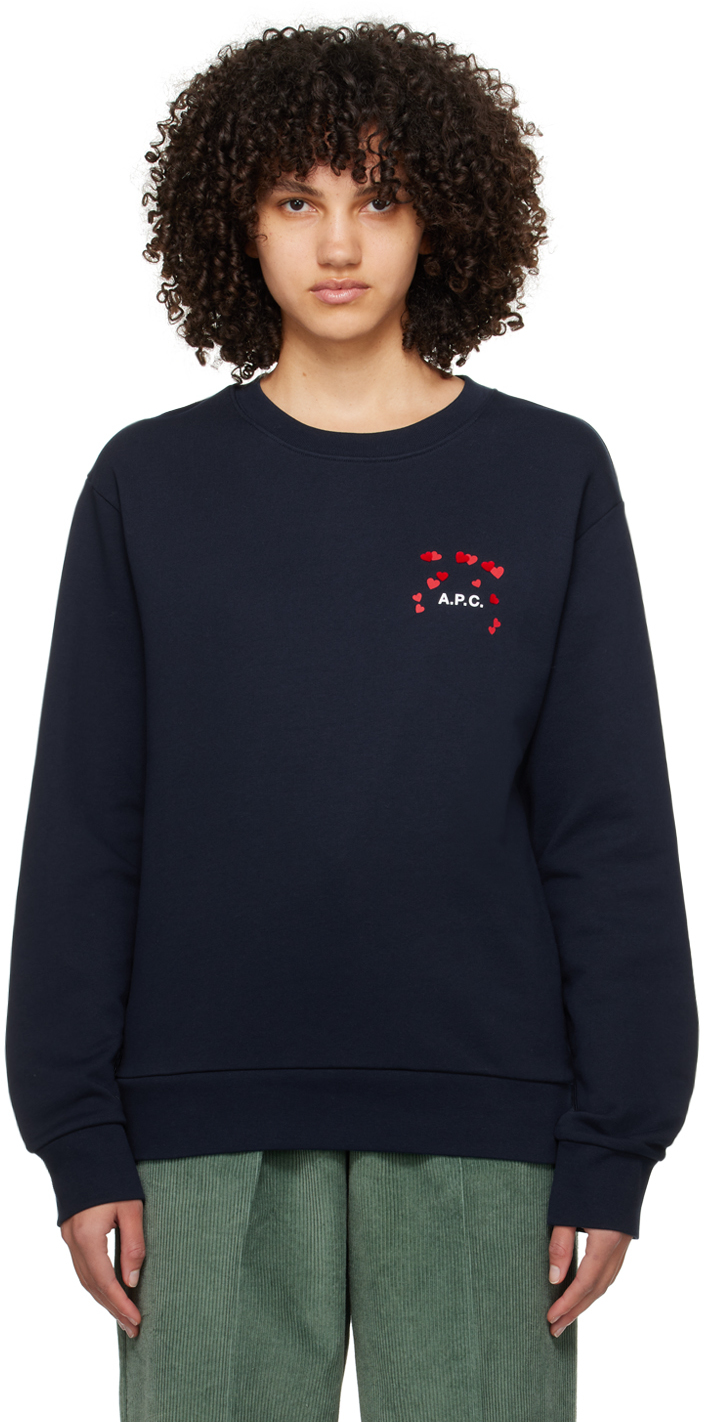 Navy Hearts Sweatshirt