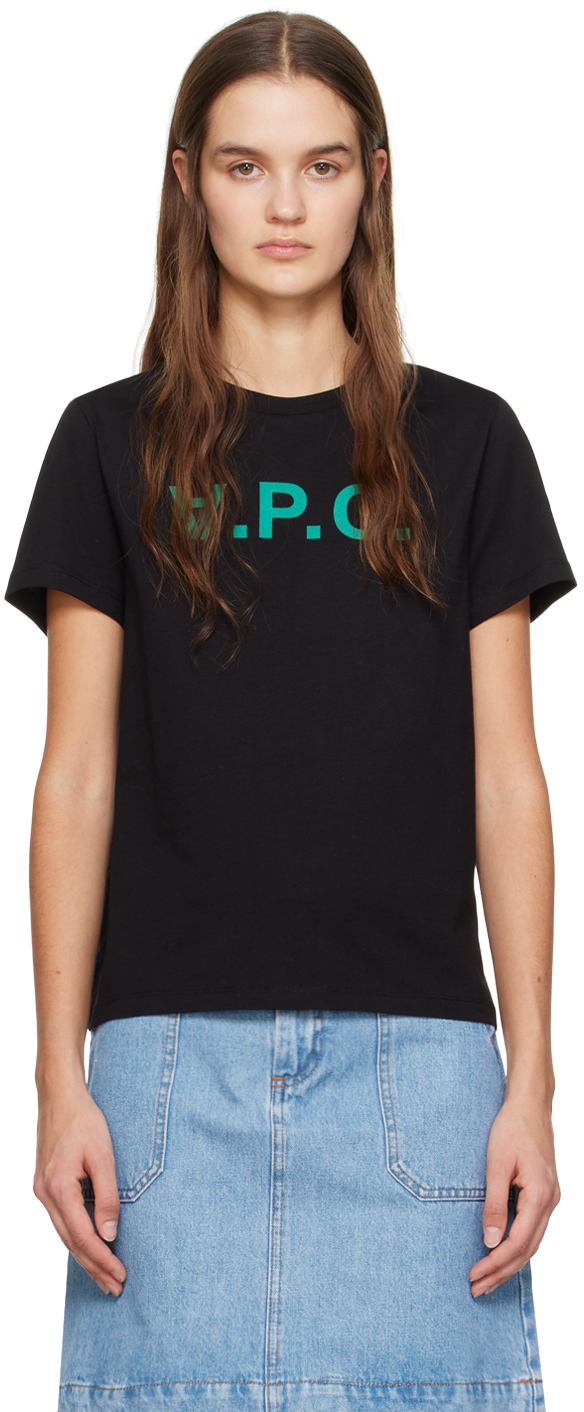 Apc Black Vpc T-shirt In Tzh Noir/vert