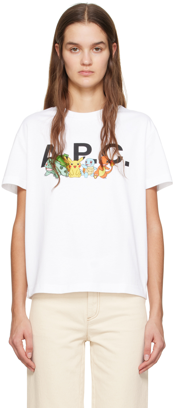 Apc White 'the Crew' T-shirt In Aab White