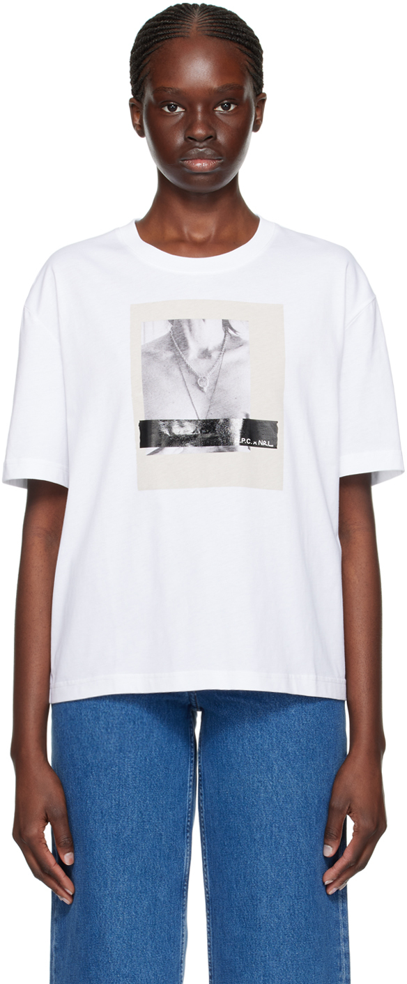 Apc White Natasha Ramsey-levi Edition New Heaven T-shirt In Lzz Black