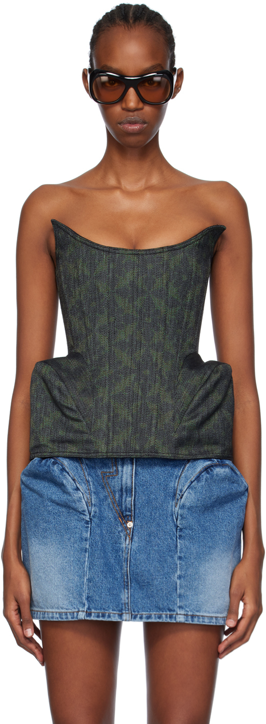 Pushbutton Green Puff Detail Camisole In Gn