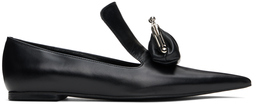 Pushbutton Black Coin Purse Loafers