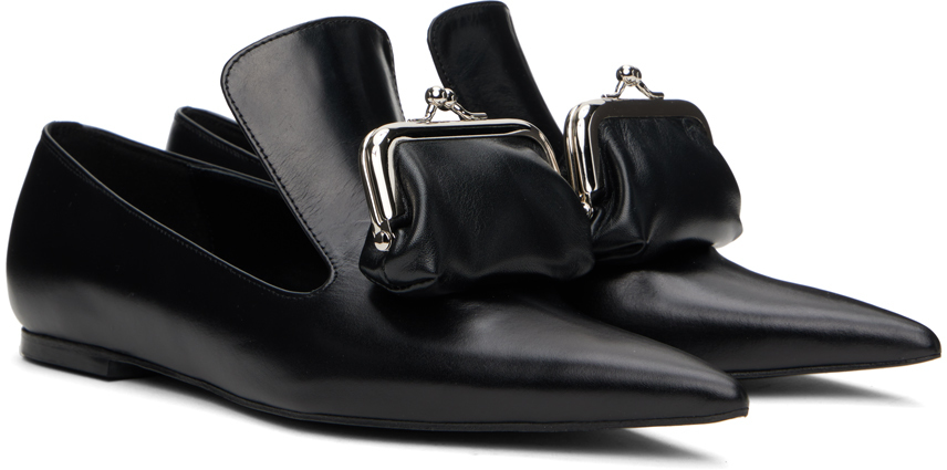 PUSHBUTTON BLACK COIN PURSE LOAFERS 