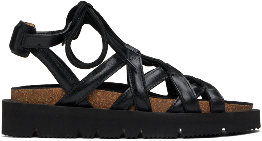 Shop Apc Black Natacha Ramsay-levi Edition Iliade Sandals In Lzz Black