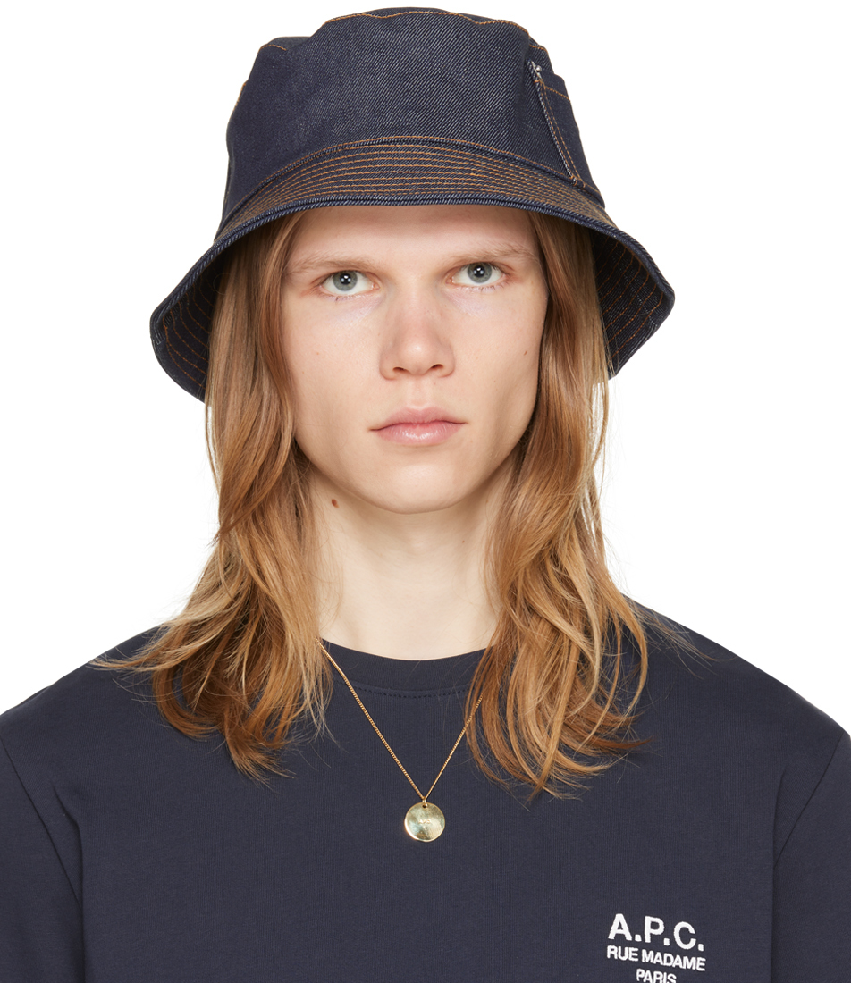 Navy Thais Bucket Hat by A.P.C. on Sale