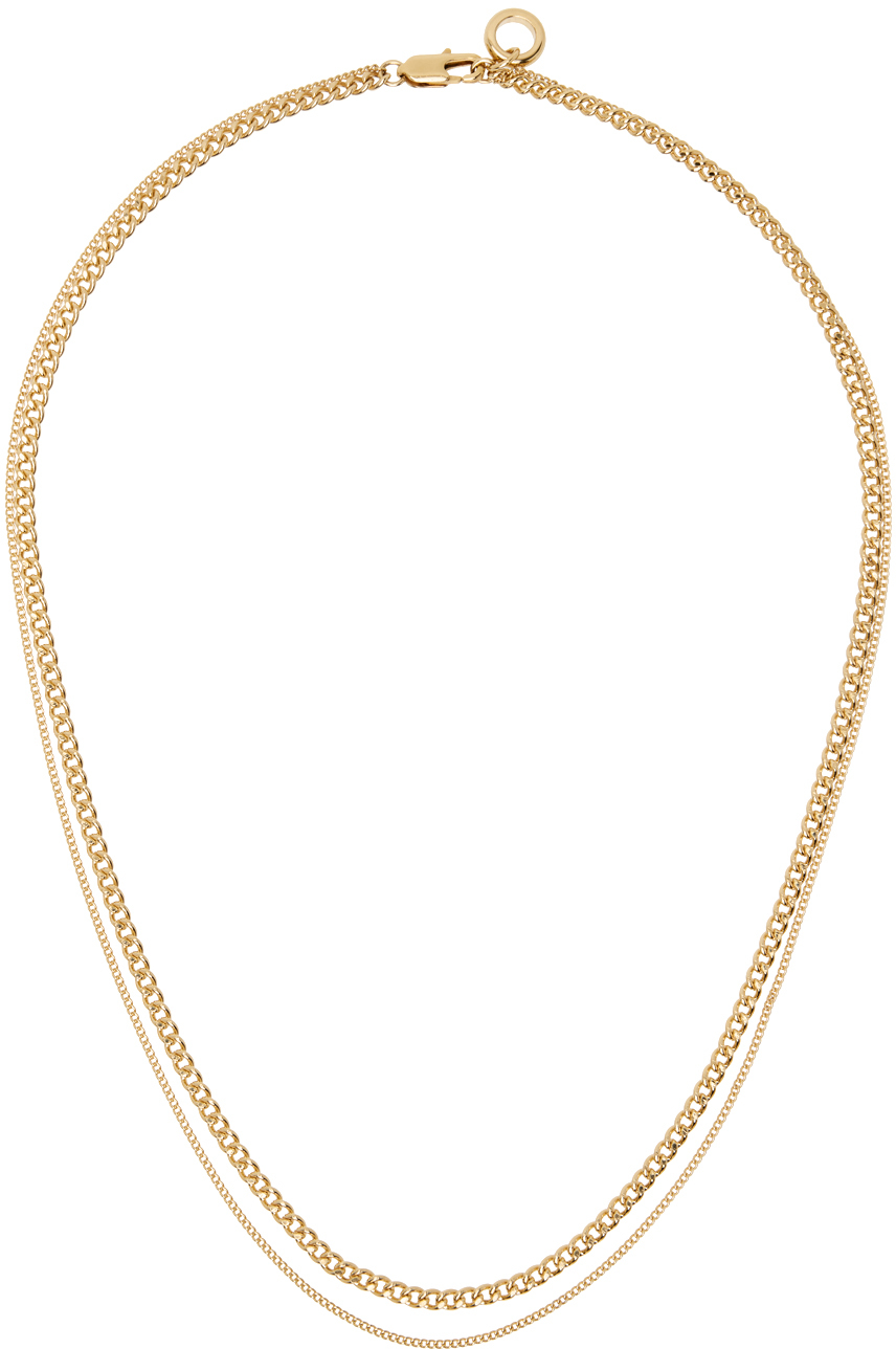 A.p.c. Gold Minimalist Necklace In Raa Or Gold