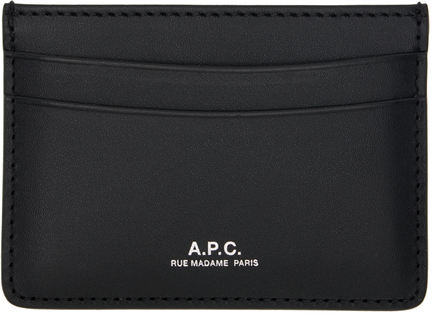 A.p.c. Credit Card Holder In Lzz Black