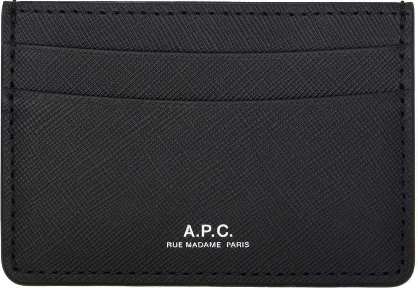 Apc Black André Card Holder In Lzz Black