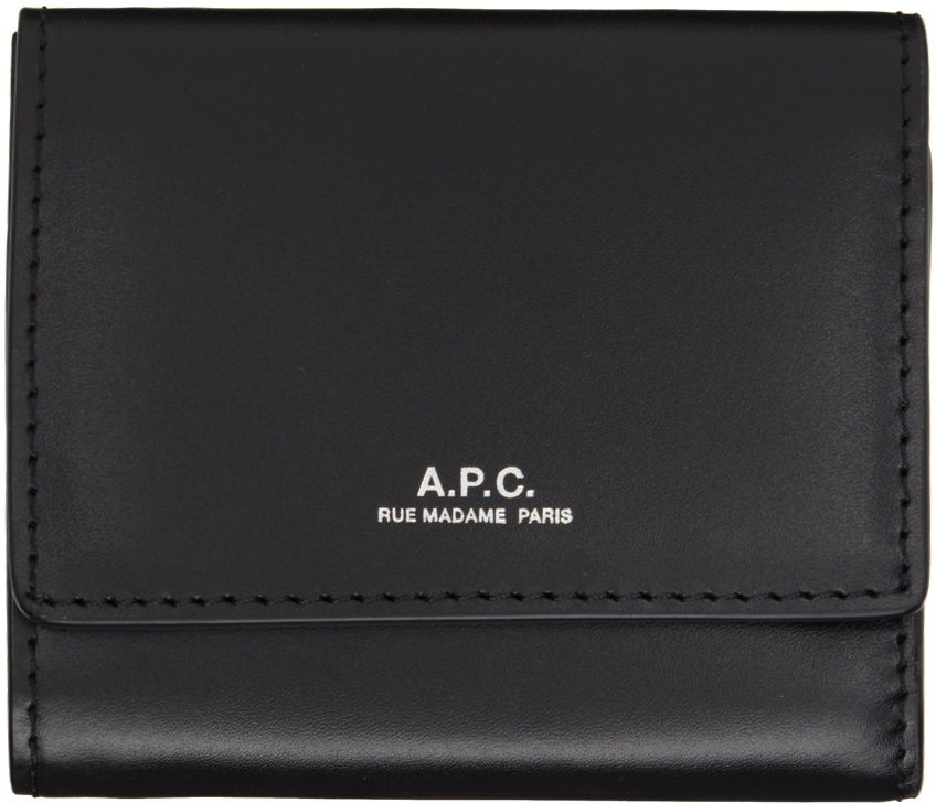 Apc Black Lois Compact Small Wallet In Lzz Black