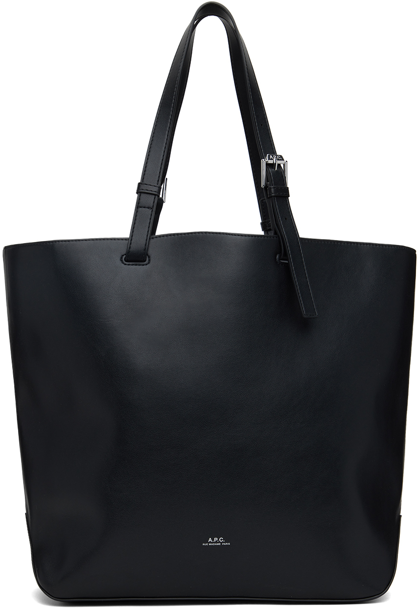 Apc Nino Faux-leather Tote Bag In Lzz Black