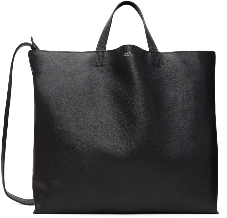 Black Medium Maiko Horizontal Shopper Tote by A.P.C. on Sale