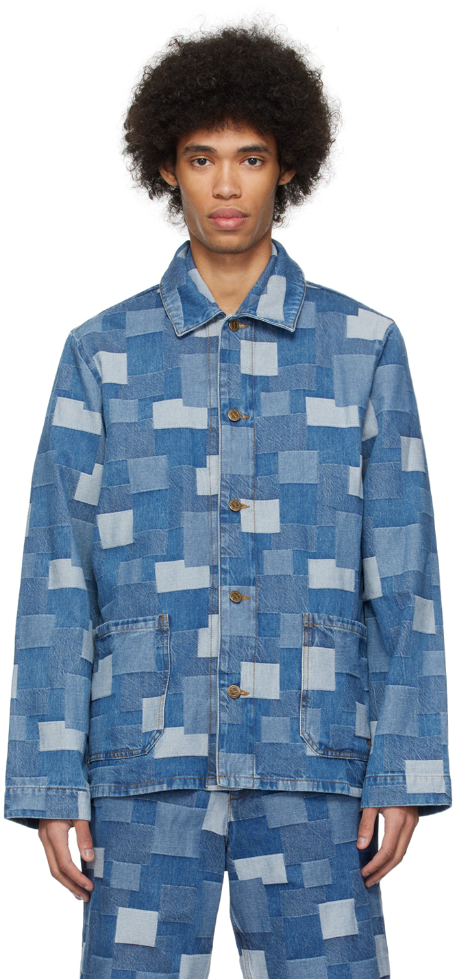 A.P.C.: Blue Kerlouan Denim Jacket | SSENSE