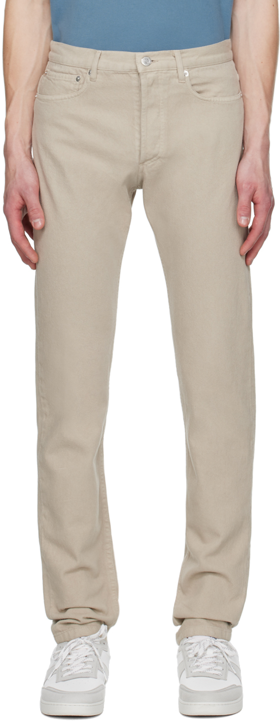 Apc Taupe Petit New Standard Jeans In Bae Taupe